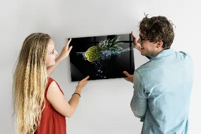 Magnetic glass dry erase board Pineapple