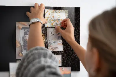 Magnetic glass dry erase board featuring a cup of coffee design