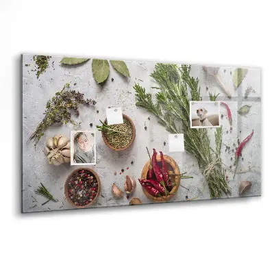 Magnetic wall spice board