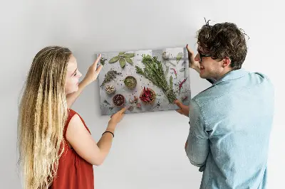Magnetic wall spice board