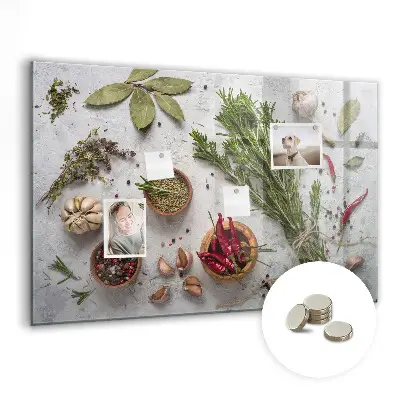 Magnetic wall spice board