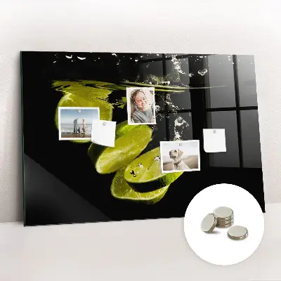 Magnetic Glass Dry Erase Board in Limes