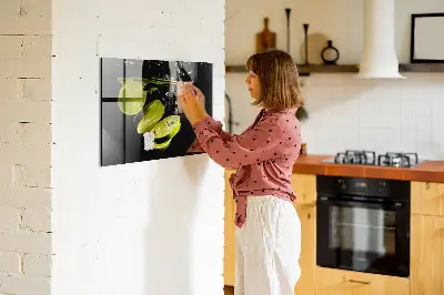 Magnetic Glass Dry Erase Board in Limes