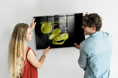 Magnetic Glass Dry Erase Board in Limes