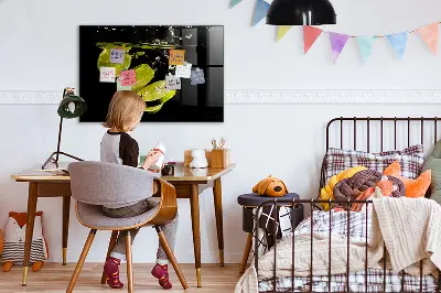 Magnetic Glass Dry Erase Board in Limes