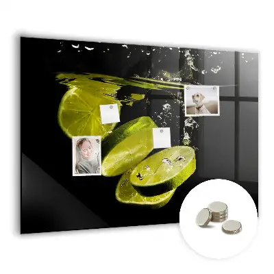 Magnetic Glass Dry Erase Board in Limes