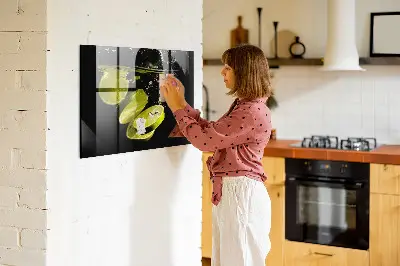 Magnetic Glass Dry Erase Board in Limes