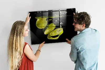 Magnetic Glass Dry Erase Board in Limes