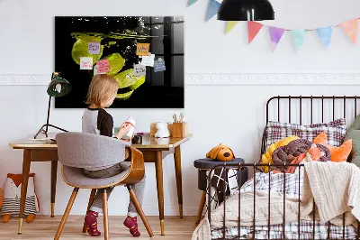 Magnetic Glass Dry Erase Board in Limes