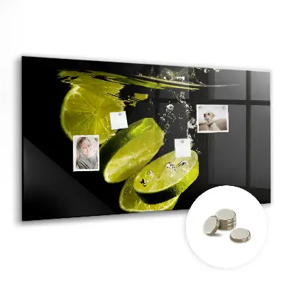 Magnetic Glass Dry Erase Board in Limes