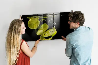 Magnetic Glass Dry Erase Board in Limes
