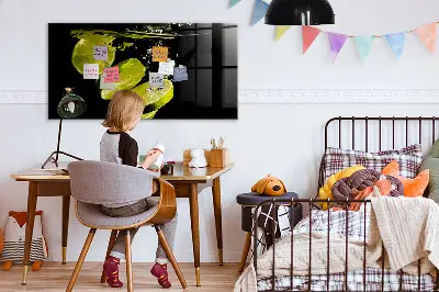 Magnetic Glass Dry Erase Board in Limes