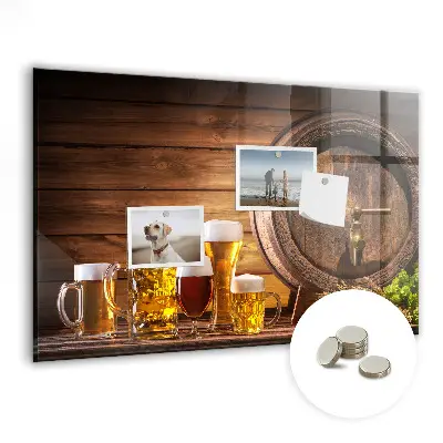 Barrel of Beer Magnetic Memo Board