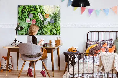 Magnetic wall board Green vegetables