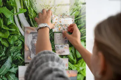 Magnetic wall board with green vegetables design