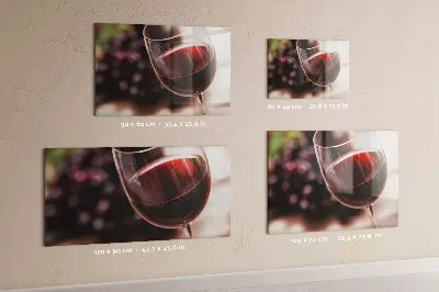 Magnetic glass dry erase board featuring a glass of red wine