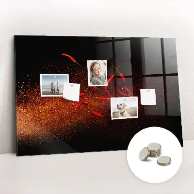 Magnetic wall board Chili peppers