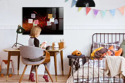 Magnetic wall board with chili peppers design