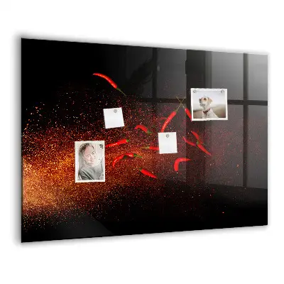 Magnetic wall board Chili peppers
