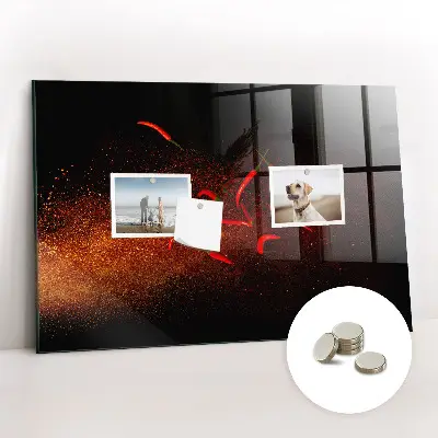 Magnetic wall board Chili peppers