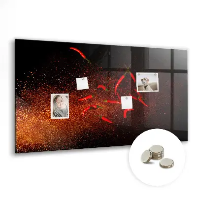 Magnetic wall board Chili peppers