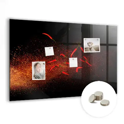 Magnetic wall board Chili peppers