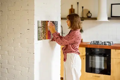 Magnetic glass dry erase board featuring a spice rack design