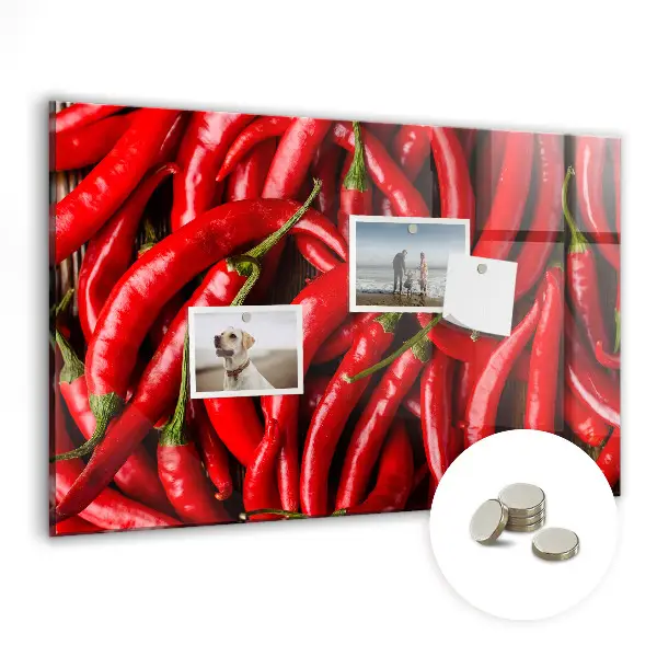 Magnetic wall board Hot peppers