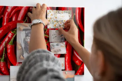 Magnetic wall board Hot peppers