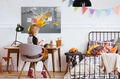 Magnetic Glass Dry Erase Board Featuring Citrus Fruits in Water