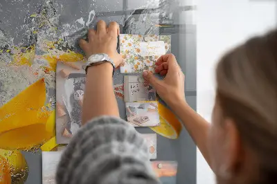 Magnetic Glass Dry Erase Board Featuring Citrus Fruits in Water