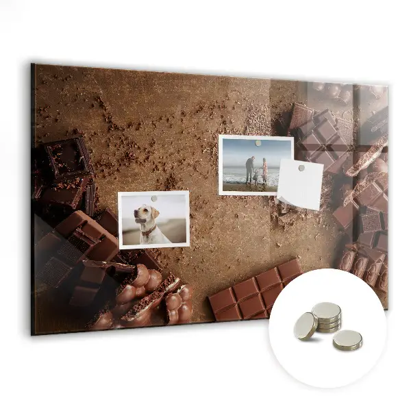 Magnetic board for chocolate bars