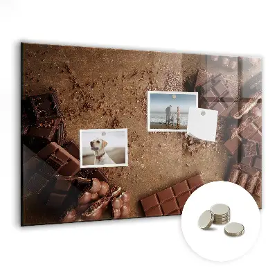 Magnetic board for chocolate bars