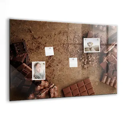 Magnetic board for chocolate bars