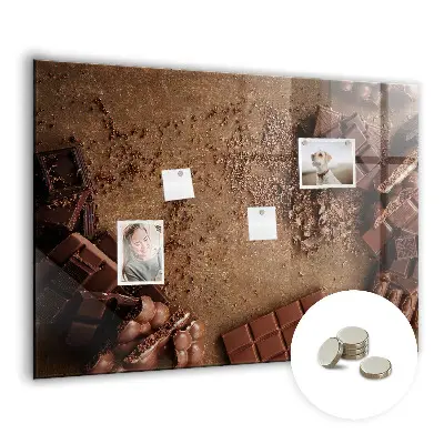 Magnetic board for chocolate bars