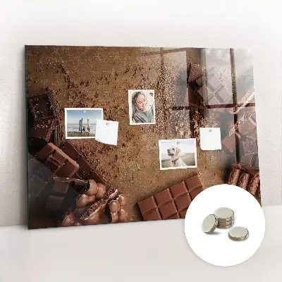 Magnetic board for chocolate bars
