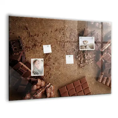 Magnetic board for chocolate bars