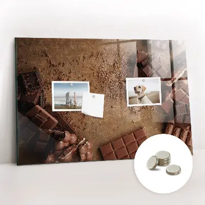 Magnetic board for chocolate bars