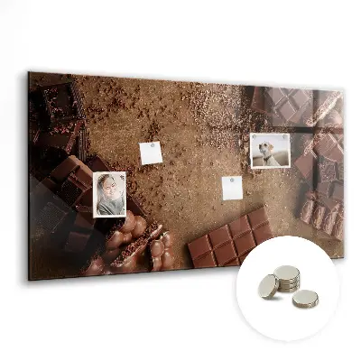 Magnetic board for chocolate bars