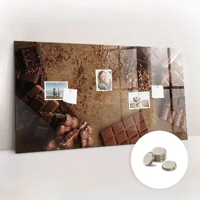 Magnetic board for chocolate bars