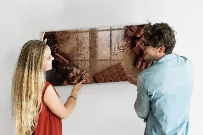 Magnetic board for chocolate bars