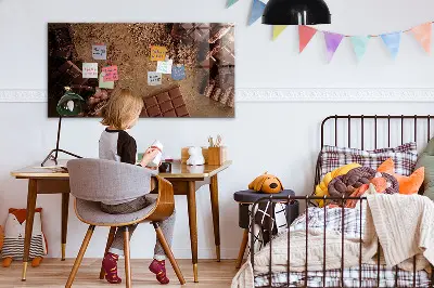 Magnetic board for chocolate bars