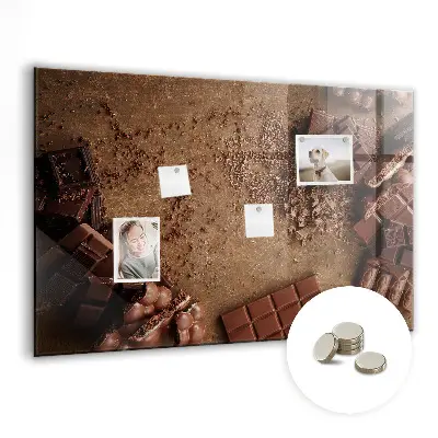 Magnetic board for chocolate bars