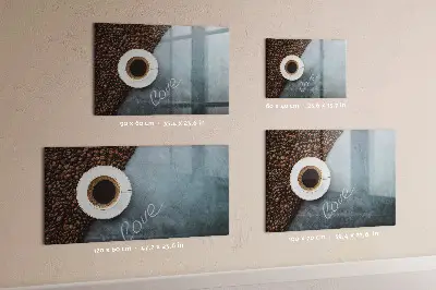Magnetic wall board with A Cup of Coffee print