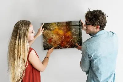 Magnetic wall board with abstract spice design