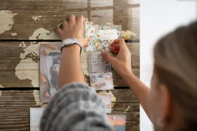 Magnetic Glass Dry Erase World Map Board