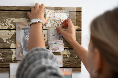 Magnetic Glass Dry Erase World Map Board