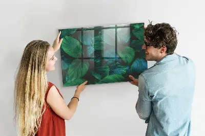 Nature leaves magnetic wall board