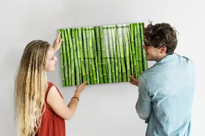 Magnetic glass dry erase board Bamboo wall