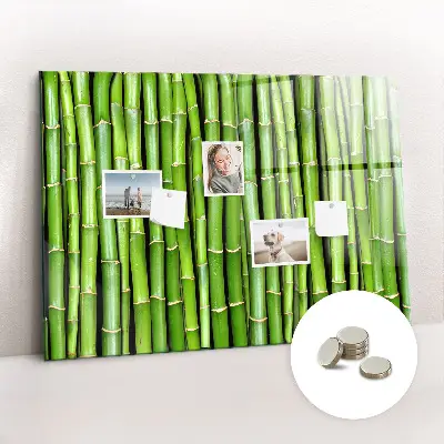 Magnetic glass dry erase board Bamboo wall